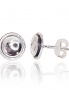 Silver stud earrings. Photo Nr. 1
