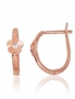 Gold earrings with english lock. Photo Nr. 1