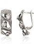 Silver earrings with english lock. Photo Nr. 1