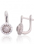 Silver earrings with english lock. Photo Nr. 1