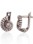 Silver earrings with english lock. Photo Nr. 1