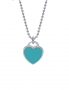 Sudraba ķēdīte ar smaragda sirsniņas kulonu Tiffany stilā. Attēls Nr. 1
