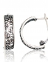 Silver earrings with english lock. Photo Nr. 1