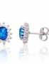 Silver stud earrings. Photo Nr. 1