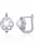 Silver earrings with english lock. Photo Nr. 1
