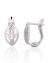 Silver earrings with english lock. Photo Nr. 1