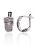 Silver earrings with english lock. Photo Nr. 1