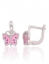 Silver earrings with english lock. Photo Nr. 1
