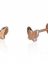 Gold screw studs earrings. Photo Nr. 1
