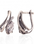 Silver earrings with english lock. Photo Nr. 1