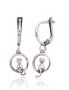 Silver earrings with english lock. Photo Nr. 1