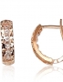 Gold earrings with english lock. Photo Nr. 1