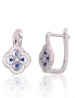 Silver earrings with english lock. Photo Nr. 1