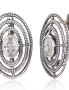 Silver earrings with english lock. Photo Nr. 1
