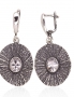 Silver earrings with english lock. Photo Nr. 1