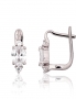 Silver earrings with english lock. Photo Nr. 1