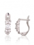 Silver earrings with english lock. Photo Nr. 1