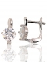 Silver earrings with english lock. Photo Nr. 1