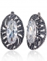 Silver earrings with english lock. Photo Nr. 1