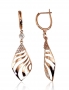 Gold earrings with english lock. Photo Nr. 1