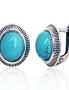 Silver earrings with english lock. Photo Nr. 1