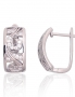 Silver earrings with english lock. Photo Nr. 1