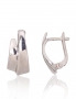 Silver earrings with english lock. Photo Nr. 1