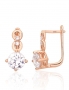 Gold earrings with english lock. Photo Nr. 1