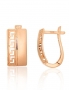 Gold earrings with english lock. Photo Nr. 1