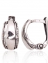 Silver earrings with english lock. Photo Nr. 1