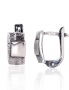 Silver earrings with english lock. Photo Nr. 1