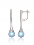 Silver earrings with english lock. Photo Nr. 1