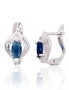 Silver earrings with english lock. Photo Nr. 1