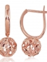 Gold earrings with english lock. Photo Nr. 1