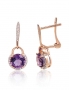Gold earrings with english lock. Photo Nr. 1
