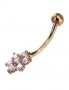 Gold piercing for navel. Photo Nr. 2