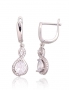 Silver earrings with english lock. Photo Nr. 1