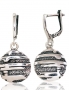 Silver earrings with english lock. Photo Nr. 1