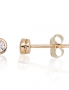 Gold classic studs earrings. Photo Nr. 1
