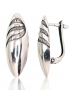 Silver earrings with english lock. Photo Nr. 1