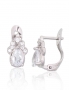 Silver earrings with english lock. Photo Nr. 1