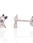 Silver stud earrings. Photo Nr. 1