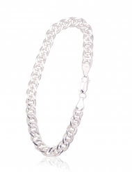 Sudraba ķēdīte Mona Liza 6 mm, dimantu apstrādājums