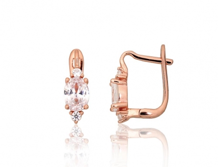 Silver earrings with english lock. Photo Nr. 1