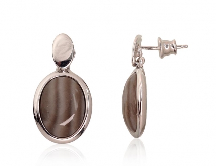 Silver stud earrings. Photo Nr. 1
