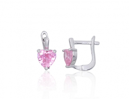 Silver earrings with english lock. Photo Nr. 1