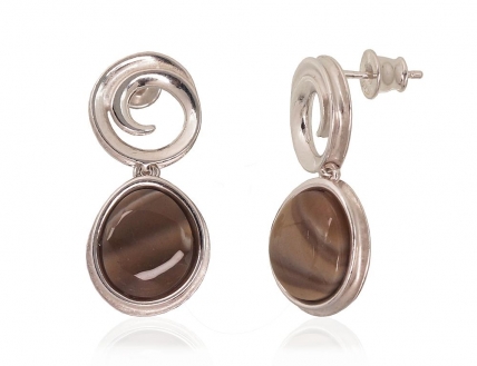 Silver stud earrings. Photo Nr. 1