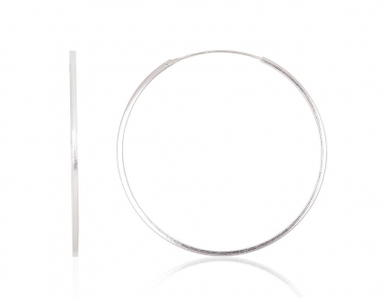 Silver earrings-rings. Photo Nr. 1