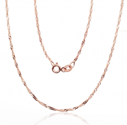Gold chain Singapore 1.5 mm, diamond cut. Photo Nr. 1