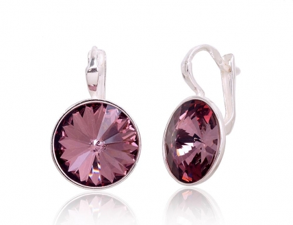 Silver earrings with english lock. Photo Nr. 1